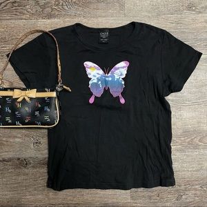 Butterfly crop top cool girl egirl VSCO motorcycle